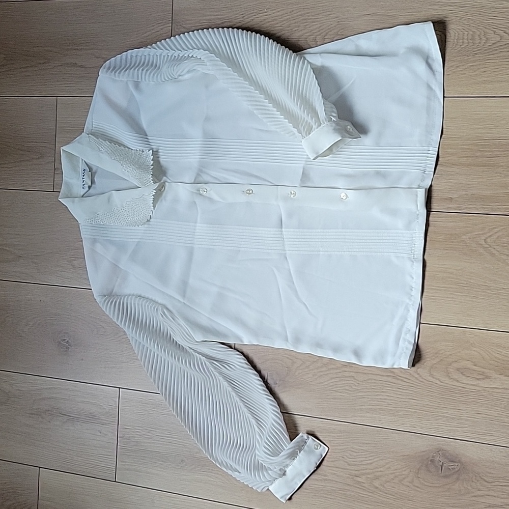 FANTASY Vintage Embroidered Shirt L